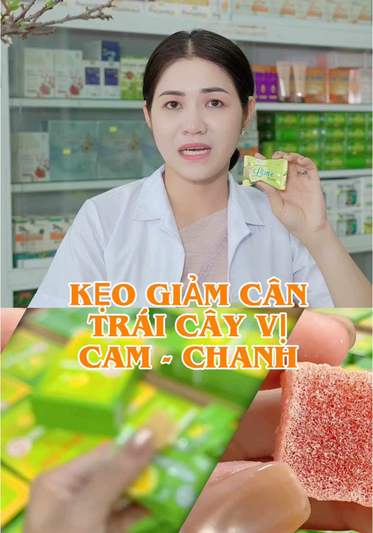 Kẹo trái cây vị cam- chanh rất ngon mà giảm cân giảm mỡ rất là hiệu quả #giảm_mỡ_bụng #kẹo_giảm_cân #giamcanthanhcong 