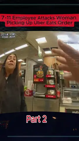 7-11 Employee Attacks Woman Picking Up Uber Eats Order Part 2 #cops #police #us