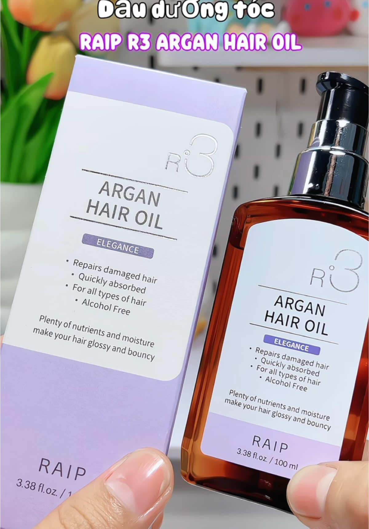 Dầu dưỡng tóc Argan Raip hair oil trộm visa rất hợp với tuii #unboxing #dauduongtoc #arganhairoil 