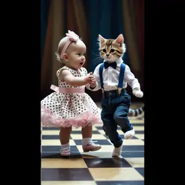 Baby dancing with a kitty #aicommunity #kittiesoftiktok #kittensoftiktok #dancer #paratiiiiiiiiiiiiiiiiiiiiiiiiiiiiiii #fyp #kitty #kittylove #catlover #IA 