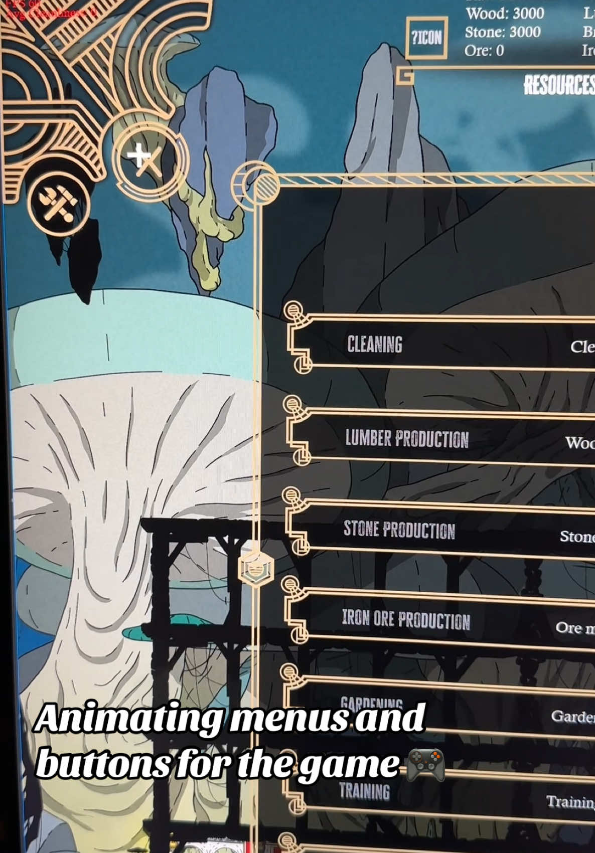 My process for animating the menu system in the game. It is tedious but I like the results. My goal is for the menus and buttons to feel responsive and compelling to click. #indiegamedev #indiegames #gamedev #gamedesign #animator #interface #uidesign #ui #indiegame #animation 