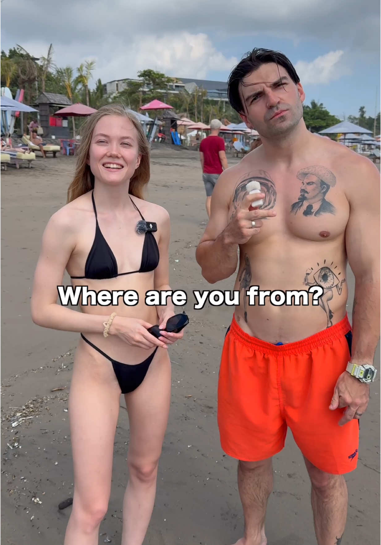 I interviewed Russian travelers on a Bali beach in Indonesia. They were incredibly friendly and graciously agreed to be filmed. Thank you so much for your cooperation! #bali #balitravel #travelbali #indonesia #russian #russia 