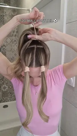 Sporty hairstyle ⚽️💦🏋🏼‍♀️ #hair #hairtok #hairstyle #hairstylevideo #ponytail #ponytailtutorial #ponytails #ponytailbraids #twistbraids #twiststyles #braid #hairtutorials #hairhack 