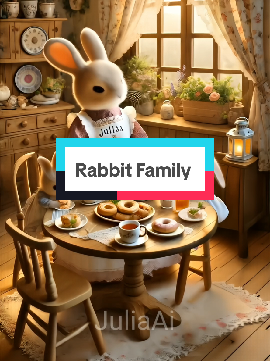 Today is cleaning day for the rabbit family! 🧹✨ Mama Rabbit is vacuuming, the little ones are helping fold the laundry, and Papa Rabbit is loading the dishwasher. Such a cozy and warm day filled with care and comfort! 🐰💖 How does cleaning go in your home? 🏡🧼 #CuteRabbitWorld #CozyDay #RabbitFamily #SylvanianFamilies #HomeComfort #aicartoon 