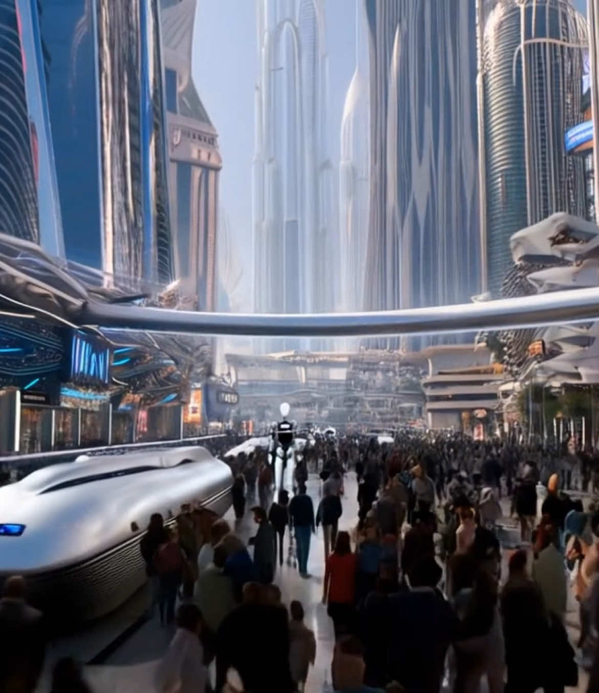 Welcome to Dubai 2030: Where AI Shapes the Future ✨🤖 From smart cities to groundbreaking innovations, witness how artificial intelligence is transforming the heart of the UAE into a futuristic masterpiece. #Dubai2030 #AITechnology #FutureOfDubai #SmartCity #innovation 