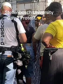 Stellenbosch University protest day 2.🤝✊🏿@e.tv news @SABC News @NewsNexusOfficial @Umhlobo Wenene #winterzwane #fypp #videoviral #creatorsearchinsights #protest #sizofundangenkani #nsfas #lifttheblocks #stellenboschuniversity #thulimadonsela 