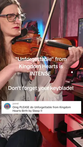 Yoko Shimomura wrote so many great songs, but I'm extra partial to soaring violin lines for some reason. Unforgettable from Kingdom Hearts doesn't disappoint!   thanks the request @jaimé  #kingdomhearts #violin #gamemusic