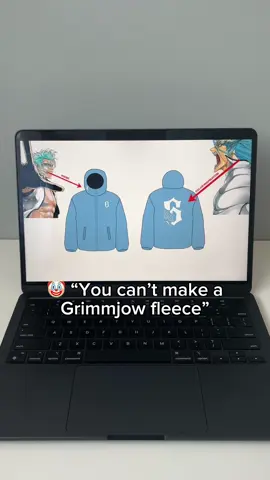 Grimmjow fleece, Feb 22nd 😤 #animeclothing #anime #espada #grimmjow #bleachanime 