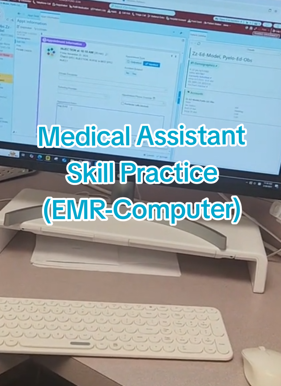 Our CCMA students get hands-on training with Electronic Medical Records (EMR/EHR)! Learn how to navigate patient records, document procedures, and streamline healthcare workflows. Start your medical career with us today!  #MedicalAssistant #EMRTraining  #HealthcareEducation #DMSCareTraining 