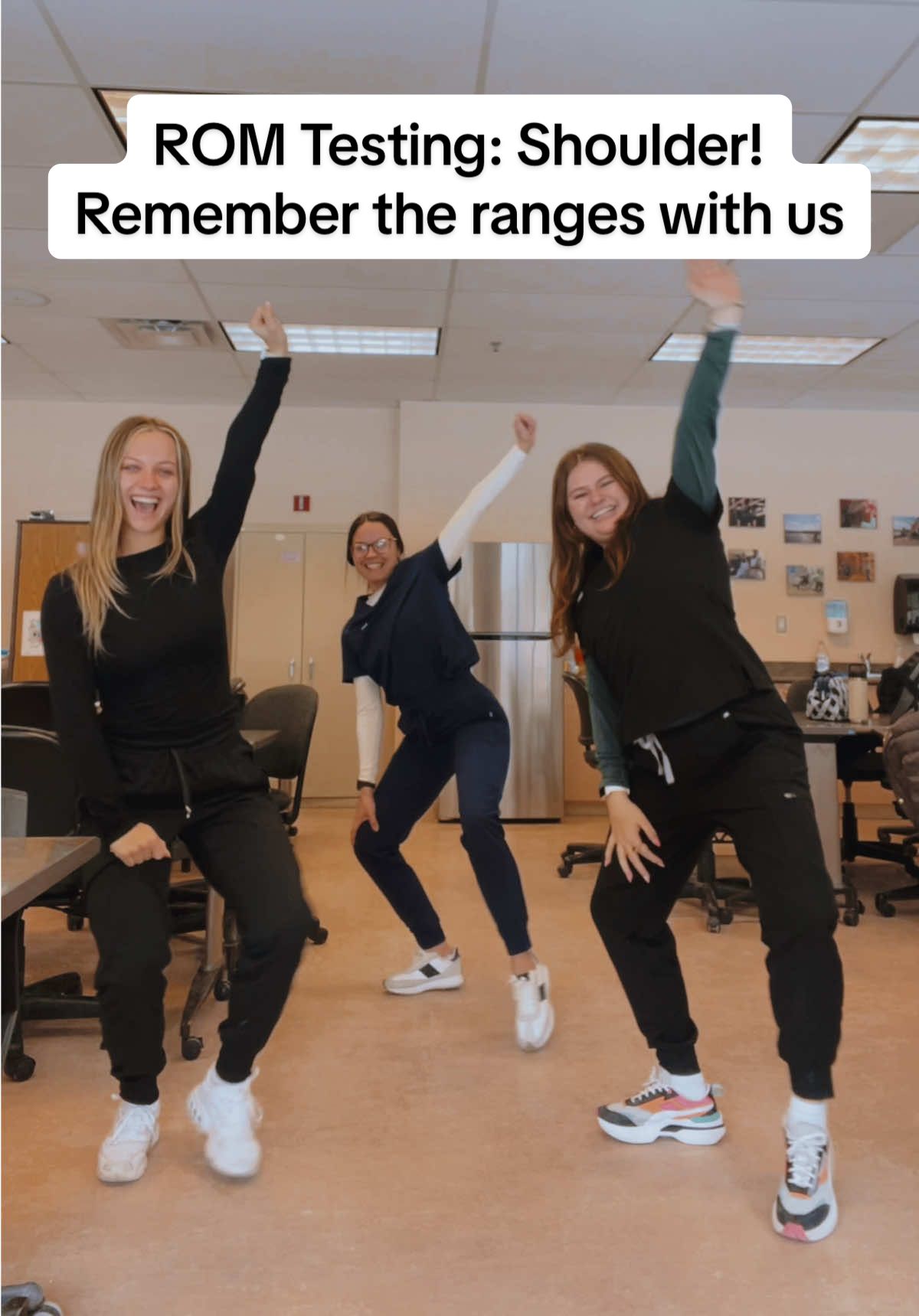 We 🫶🏼 ROM testing! @sarahlakotich82 @mack #school #macarena #rangeofmotion #dance #OT