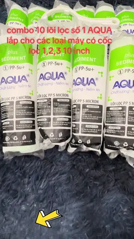 COMBO 10 LÕI LỌC NƯỚC  Số 1 AQUA lắp cho máy lọc RO có cốc lọc thô 10inchBộ lọc nước thay thế cho máy lọc nước RO sản suất tại Việt Nam#loilocnuoc #loilocnuocchinhhang #loilocnuocaqua #loilocnuoc123 #loilocaqua 