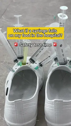Is it safe if a needle drops on my nursing shoes..? 💉⚠️ Shoes with holes or made of fabric aren’t great at protecting against sharp object or heavy equipment. That’s why nursing shoes are designed to keep you safe in the medical environment. We’ve thought a lot about safety - for nurses, by nurse. With side vents to protect your feet from falling objects, blood, to we’ve got you covered. Curious about NURSTEP? Hit the link in my bio to find out more! 🔗✨ #NursingCommunity #nurfit #NurseLife #nursing #nursetiktok #nursingstudent #breathablefootwear #nursetok #fyp #nursingschool #nurstep #grwm #nurseproblems #nurse #nonslipshoes #nonslip #DiscoverMore