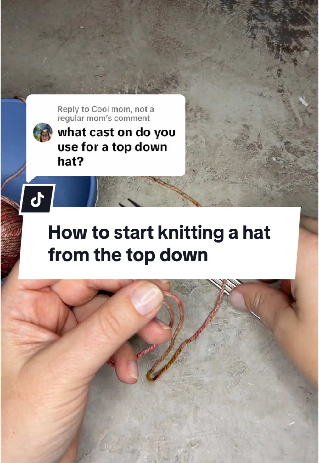 Replying to @Cool mom, not a regular mom Here’s a very delayed tutorial for the pinhole cast-on, which is how I start knitting my top-down hats! Happy to answer any questions.  Also, still in love with this delicate pink nail polish. What a treat. #knitting #knittok #knit #yarnlovers #knittingtutorial 