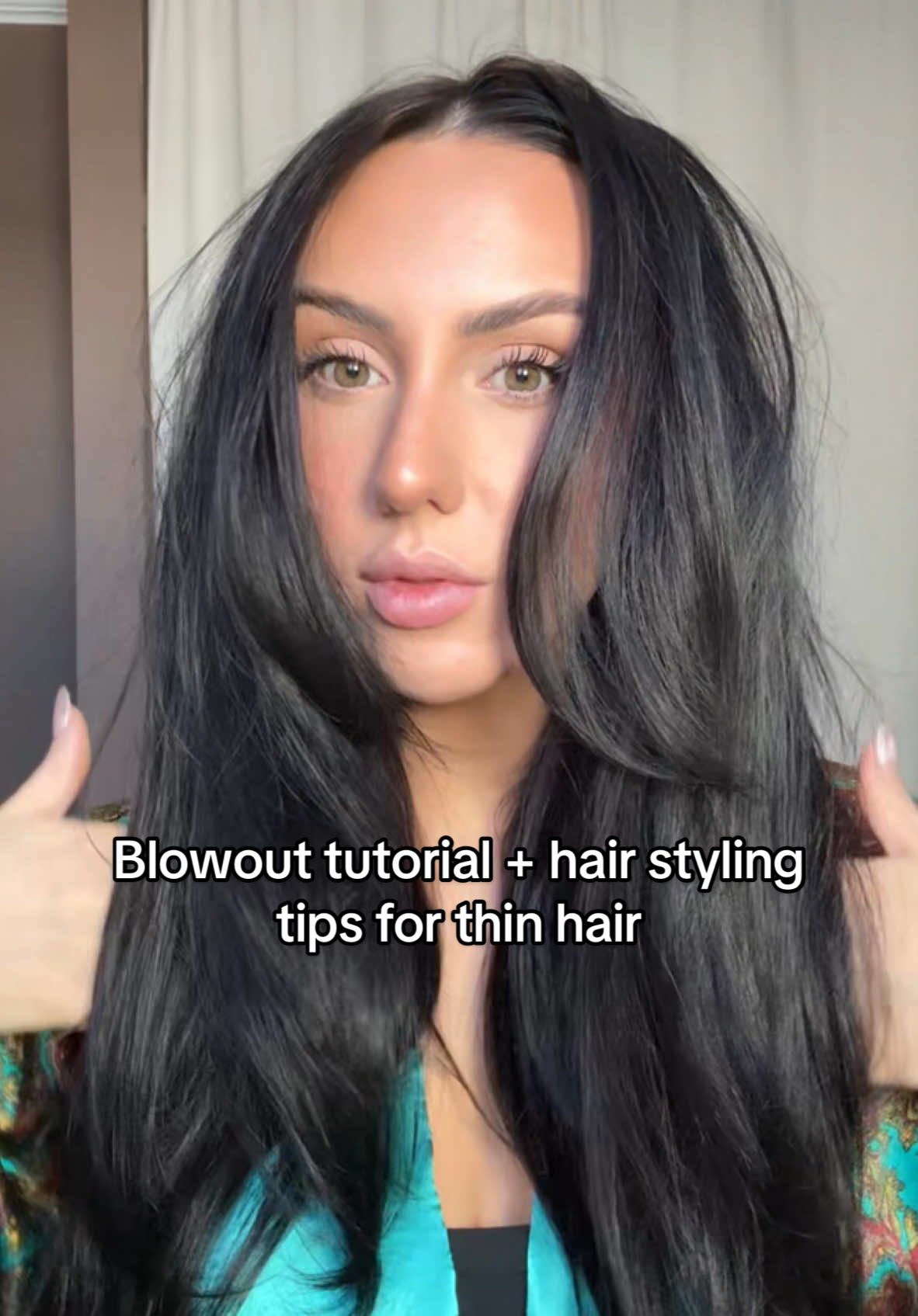 Where are my thin haired baddies at? This one’s for you! Also can we also admire this vintage VS robe😍 @Victoria’s Secret @amika   #hairturorial #blowoututorial #hairinspo #thinhairtips #thinhairhacks 