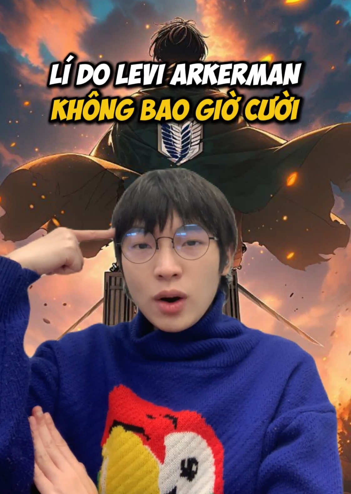 lí do Levi Ackerman không bao giờ cười #LearnOnTikTok #hetghien2d #anime #manga #AttackOnTitan #shingekinokyojin #leviackerman 