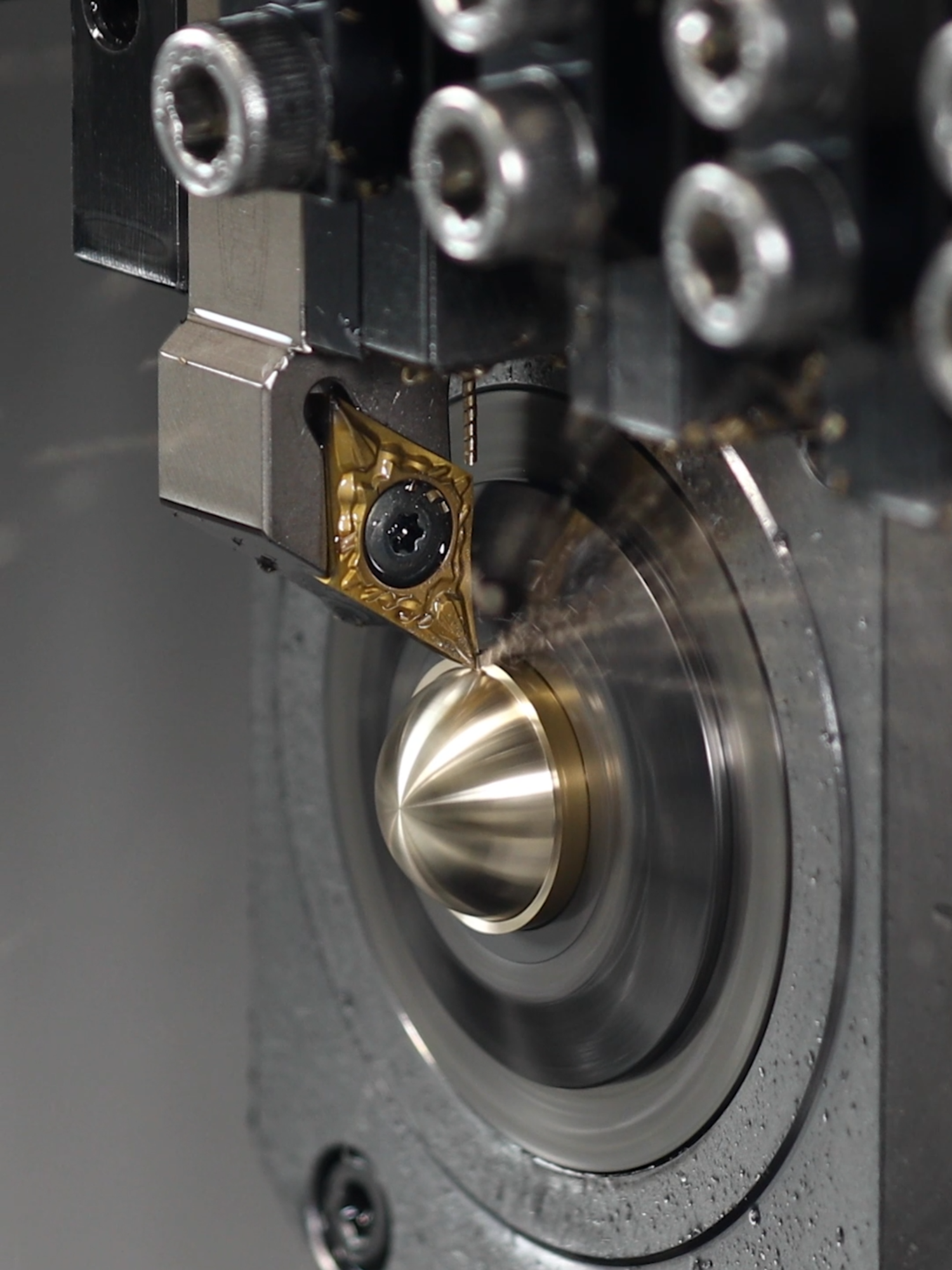 I tried to cut out a sphere with an automatic machine! #fyp #cnc #machine #engineering #tools #ev