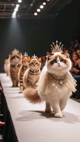 High Fashion Catwalk: Watch This Kitty Strut Like a Supermodel! #PetFashion #PetSupermodel #KittyStyle #FashionCat #CatChallenge #KittyCatwalk #PetCuteness #PetRunway #TikTokPets #MeowInStyle