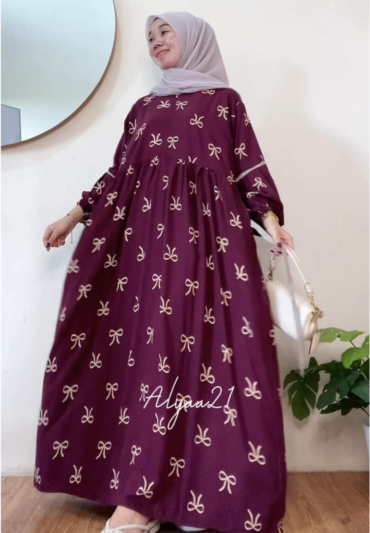 rekomendasi midi dres rayon,motif pita #racuntiktok #mididressoutfit #ootdhijabstyle #mididres #rayaseries #dreskondangan #mididressstyle #daster #dastermurah #dasterviral 