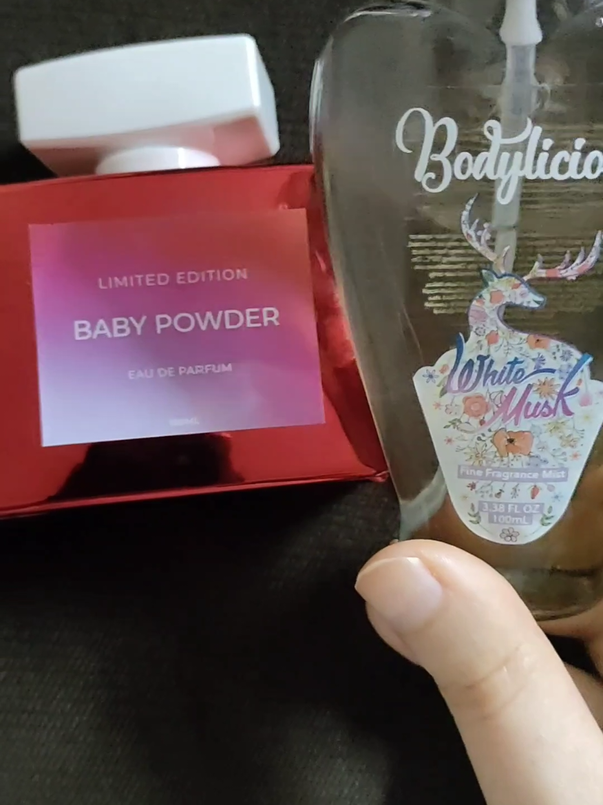 Source Beauty Baby Powder Perfume 🌸🩷 #bodylicious#whitemusk#sourcebeauty#babypowder#perfumes#bodysplash#bodymist#perfumetiktok #cosmetics#beauty