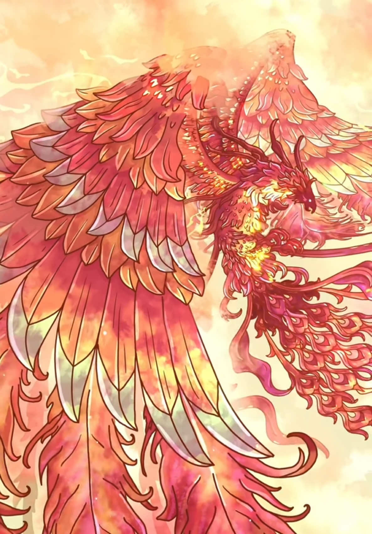 Throwback to this Phoenix from last year! - - - #blender #blendercommunity #blender3d #geometrynodes #digitalart #digitalartist #greasepencil #artistsoftiktok #b3d #finalfantasy #finalfantasyxiv 