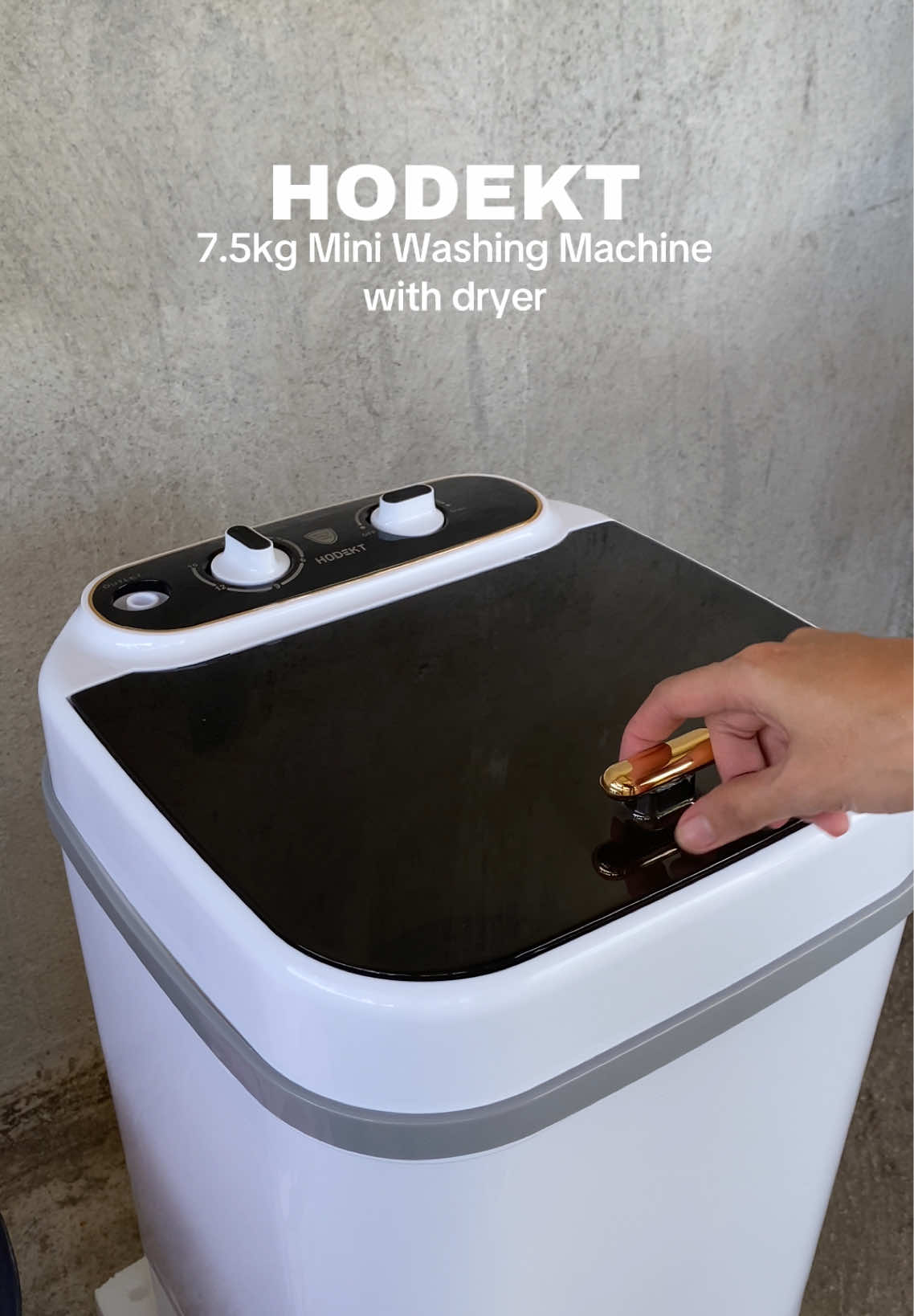HODEKT 7.5kg Mini washing machine🫧 #washingmachine #miniwashingmachine #washingmachinewithdryer #homeessentials #hodekt #hodektglobalph #HODEKT 