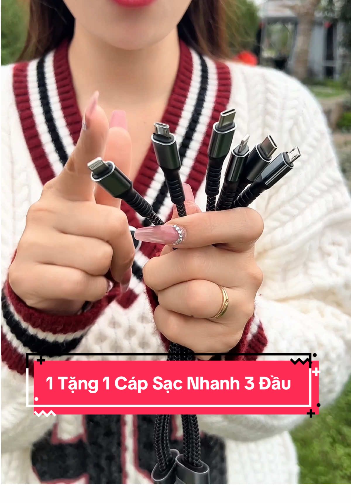 Cáp sạc nhanh 3 đầu săn lẹ đang seo #xuhuong #anhthu6666 #capsacnhanh #capsacnhanh3dau 