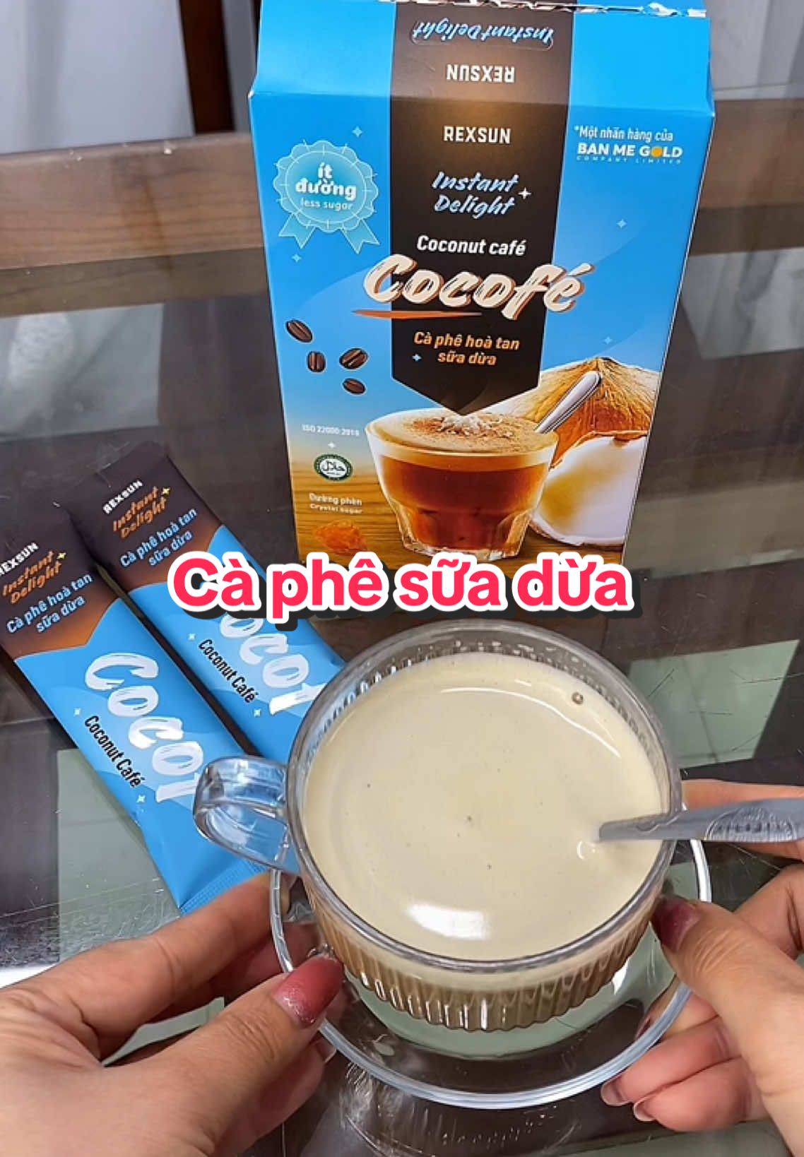 Dành cho bà nào có gu cà phê nhẹ nhàng #caphesuadua #caphe #anvat #ancungtiktok #bonganvat 