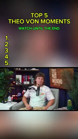 Top 5 Theo Von Moments 🤣😭 #theovon #podcast #funny #funnymoments #fyp 