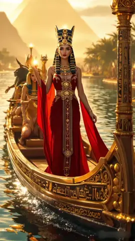 A Pharaoh's divine journey through ancient Egypt. #ai #aigenerated #aiart #Egypt #pharaoh #mystical #nile #fantasy 