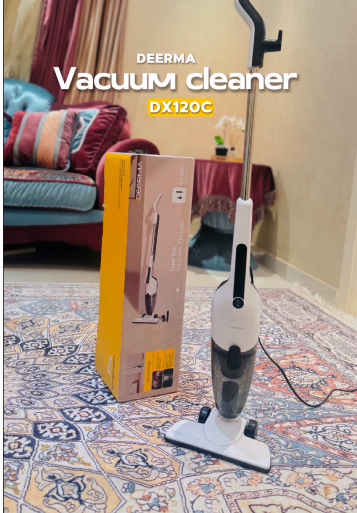 @Orrohomedubai Deerma DX120C Upright Vacuum Cleaner, 3 in 1 Handheld Vacuum Cleaners 600W 16000pa Strong Suction, Stick Vacuum Cleaner for Home Use ✅ [Strong Suction) Powerful 600W and effective 18kpa Strong Suction makes it easier to clean dust and get you a better housing experience. ✅ [3 in 1 Design We offering you 3 heads, floor brush, brush head and tube head. Allows you to use them atwhat situation you want. ✅ [Portable Handheld Vacuum) We increased the suction power while reducing the weight of the vacuum to give you a better housework experience. ✅ [Buckle Design) Long and short handle free switching, easy to use - ergonomic design. Can be held in one hand, non-slip and comfortable. ✅ [Bigger Wheels) We use bigger wheels on the floor brush, which will greatly reduce the resistance caused by the friction of the carpet, making it easier to suck up dirt. I highly recommend you guyz to try this one. You can get yours from @noon in such affordable price here is the link of the product ⬇️ https://www.noon.com/saudi-en/handheld-portable-vacuum-cleaner-2-in-1-push-vacuum-with-3-brushes-16000pa-low-noise-dx120c-600-w-dx120c-white/N70140588V/p/ Thank you @orrohomedubai for sending this amazing vacuum cleaner I'm totally in love with this💕 #orrohome #deerma #vacuum #vacuumcleaner #Home #homeappliances #cleanhome #homeaesthetics #aesthetic