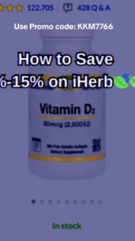 The Coupon KKM7766 will give up to 15% Discount on iHerb. https://www.iherb.com #health #rewards #savings #Lifestyle #healthylifestyle #discounts 
