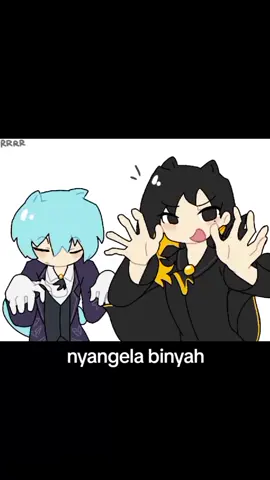 cats!! i hate the crop💔 ill post angela only and binah only ver soon maybe #projectmoon #libraryofruina #art #animation #cat #angela #binah #angebinah 