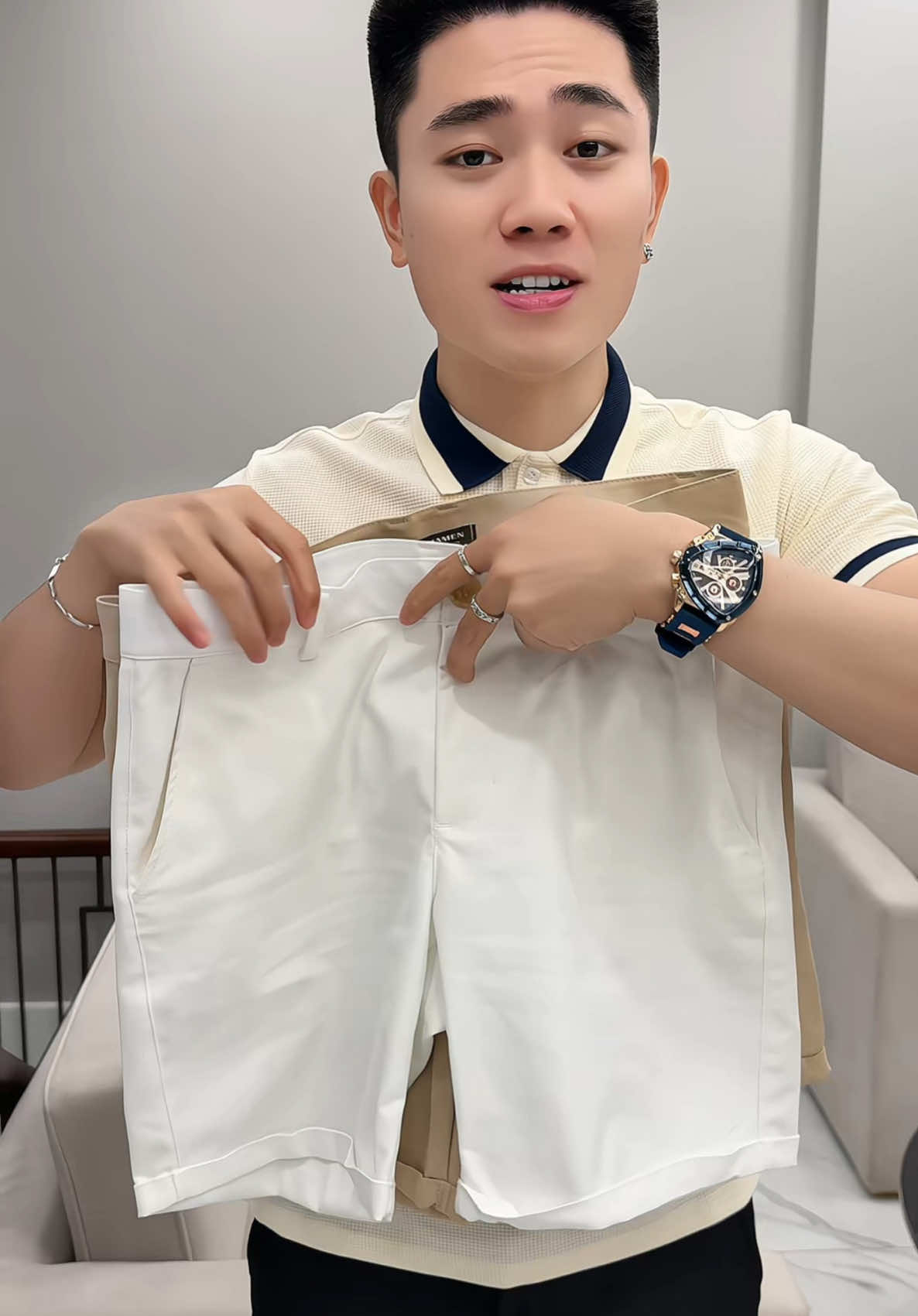 Quần Short Kaki Nam CARAMEN vải mềm mịn