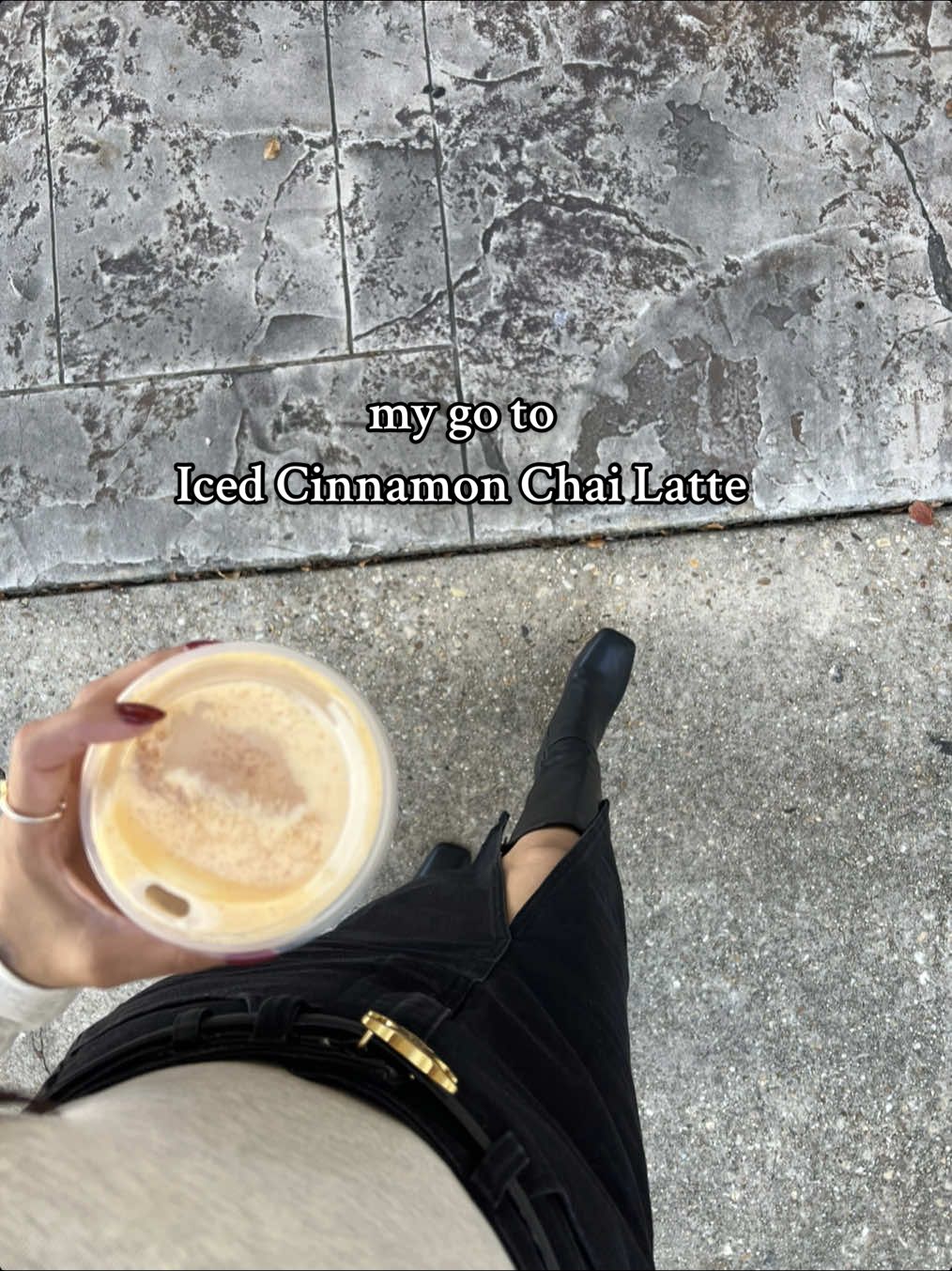 My go to Iced Cinnamon chai latte with a sweet vanilla cream top. #coffeetiktok #coffeerecipe #chailatte #coffeeathome #makecoffeewithme #coffeetime #trending #fyp 