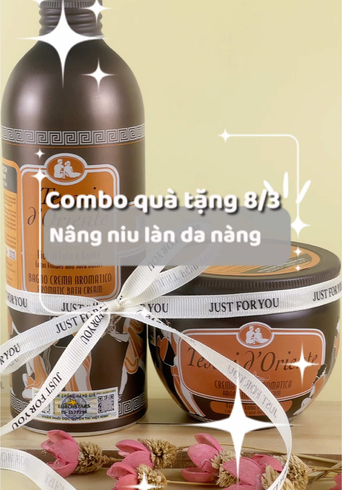 Combo quà tặng 8/3 nâng niu làn da nàng #tesori #suatam #suatamnuochoa #bodycare #duongda 