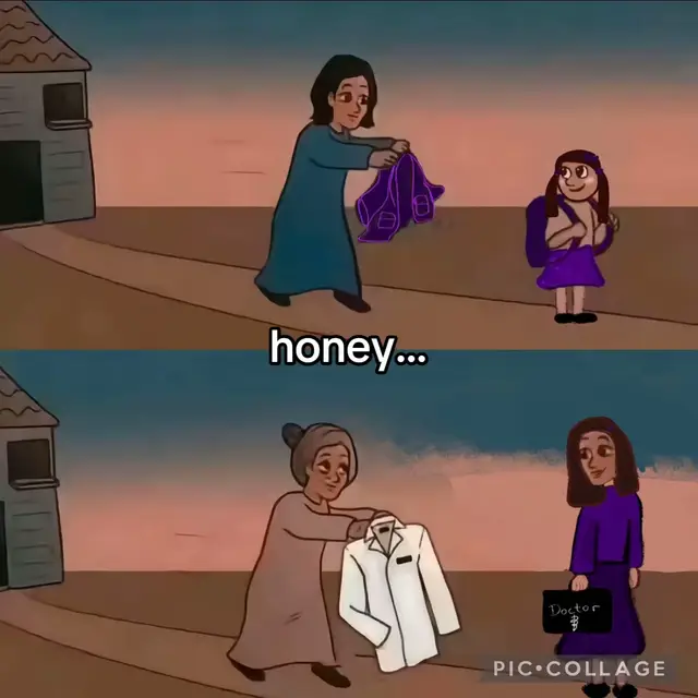 siapakah dia perempuan berambut coklat, bare face, dikuncir 2, pake jas lab dan almet itu🫵🏻