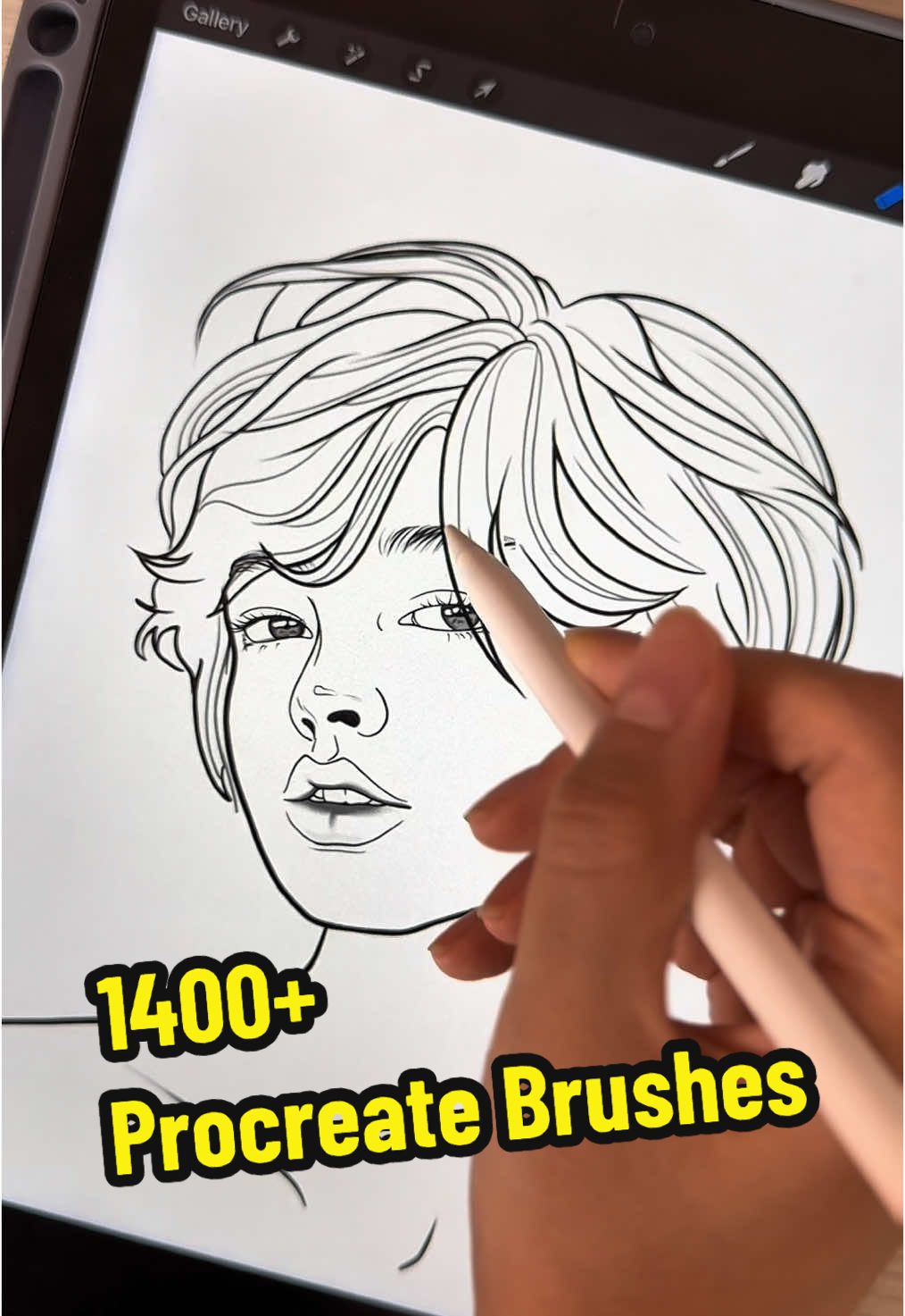 Download Now 1400+ Procreate Brushes for Portrait Drawing #procreate #procreateart #brushesprocreate #procreatebrushes #procreateapp #portrait #portraitart 