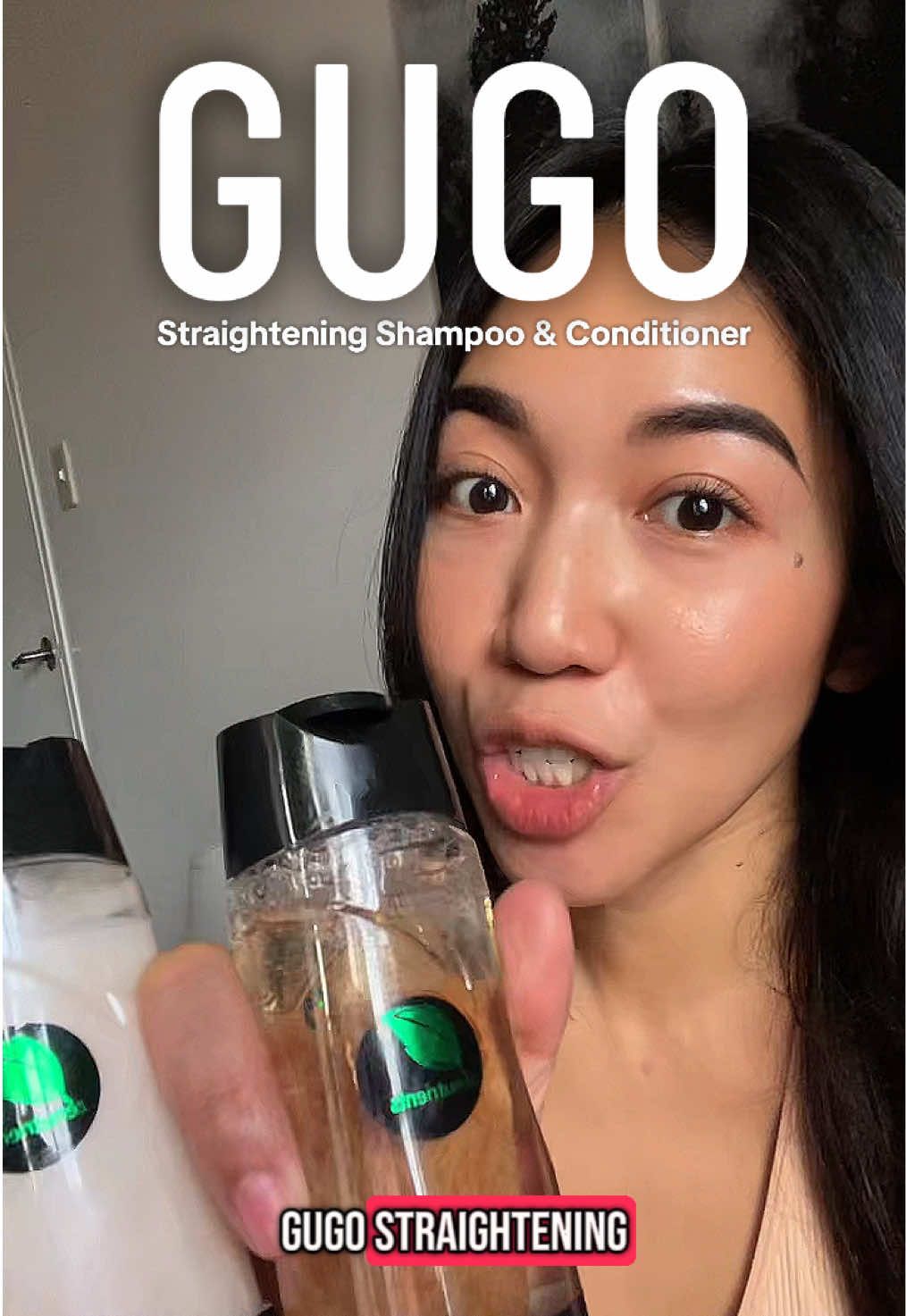 No more hair fall with Gugo Straightening Shampoo and Conditioner! 👌🏼 #gugo #shampoo #conditioner #hairfall #hairfallsolution #trendingproduct #healthyhair #haircareproducts #hairtok #beautytips #straigteninghair #stronghair #fyp #haircare #haircareroutine #creatorsearchinsights 