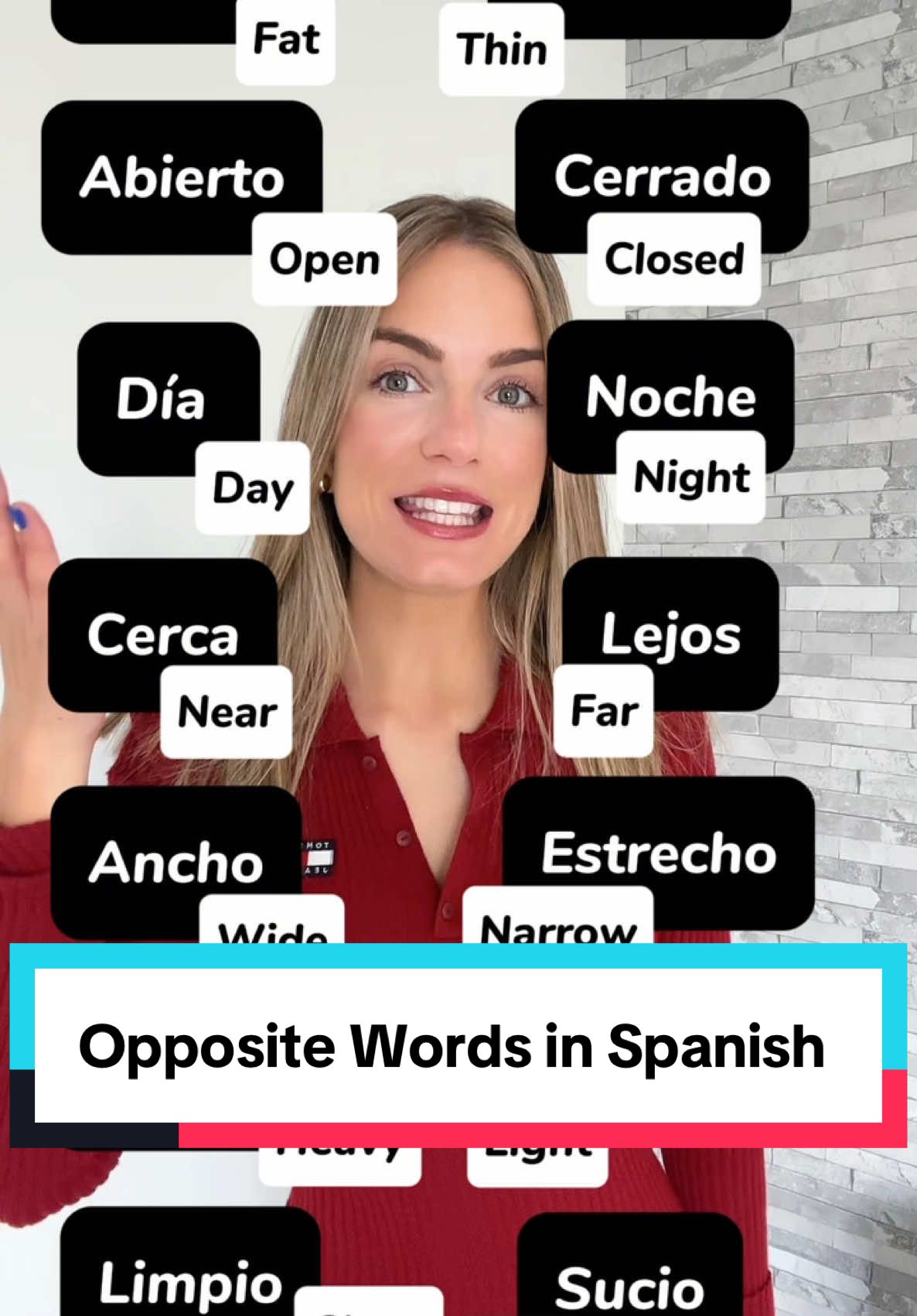 Opposite Words in Spanish #LearnSpanish 