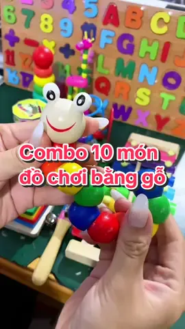 Combo 10 món đồ chơi bằng gỗ chỉ hơn 100 mà có rất nhiều lợi ích cho bé, các mom săn ngay cho bé nhà mình nhé, đang có mã síp đó ạ #dochoichobe #dochoithongminh #dochoitritue #combo10mondochoigo #trending #xuhuong 