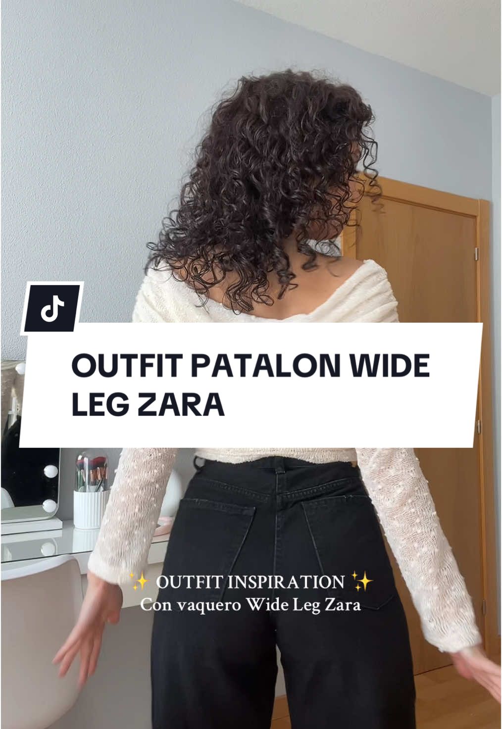 Hoy os enseño mi vaquero favorito Wide Leg. Cómodos y súper estilosos, ¿Qué opinamos bestiessss?  La refe 8197/232/405 #outfitsideas #pantalonwideleg #zaraoutfit 