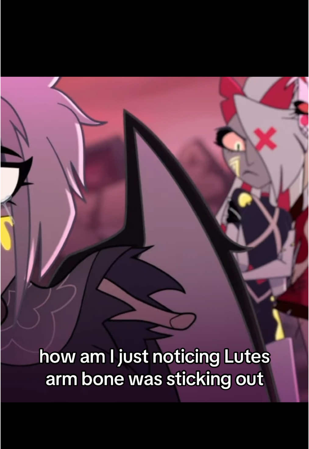 It makes total sense, I had just never noticed it before #hazbinhotel #hazbinhotellute #idkwhattohashtag #shitpost #fyp #xyzbca #viral #standwithanimation 