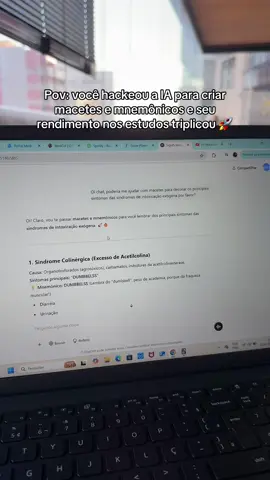 Criar macetes e mnemônicos com a IA é um caminho sem volta 🤩 #medicina #med #estudos #ia #chatgpt #fyp #residenciamedica 