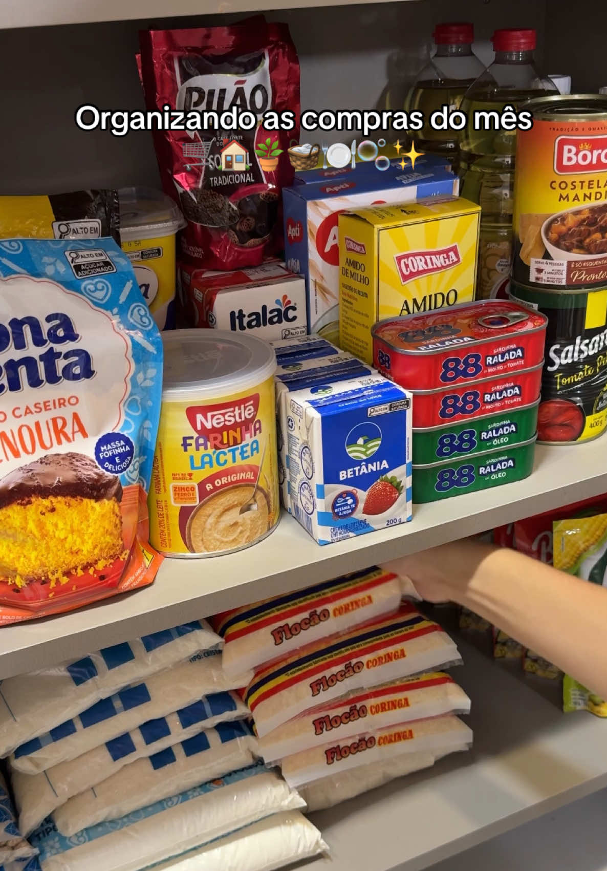 Organizando as compras  🛒🏠🍽️🧺🫧✨ #organizandocompras #donadecasa #asmrsatisfying #compradomes #fy
