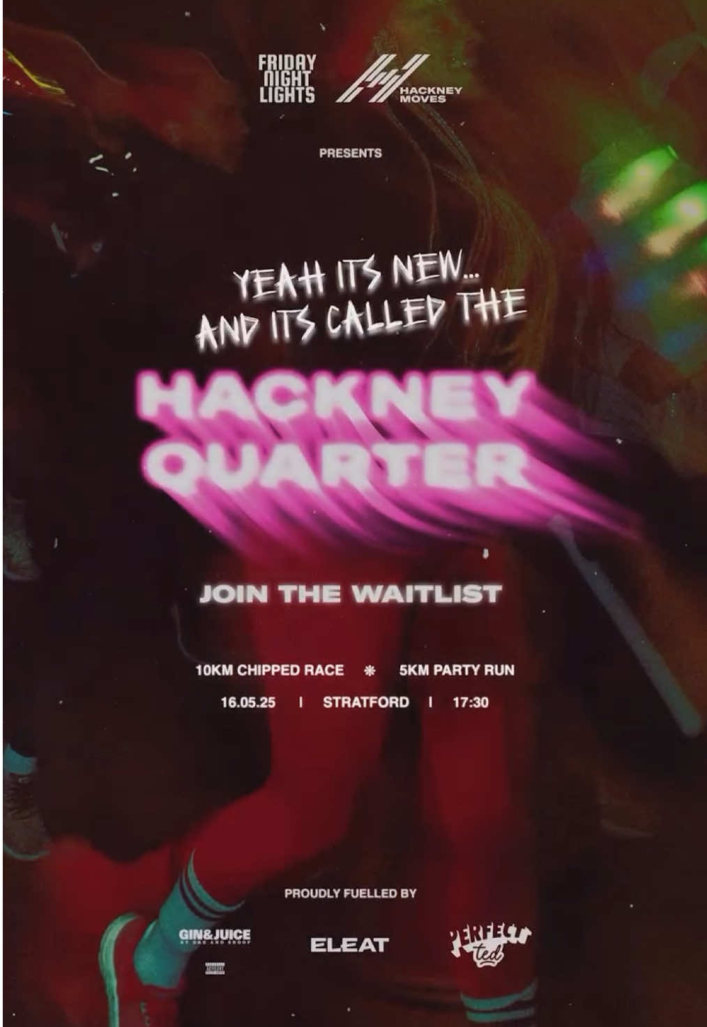 🔥EAST LONDON, IT'S TIME.🔥 Missed out on Wizz Air Hackney Half? Need a shakeout? Or just fancy a flat-out 10K with an afterparty? We got you.🤝 Introducing the first ever Hackney Quarter! On one of London's biggest running weekends, we're throwing down in Stratford: • 10K - Fast, flat, built for speed. 5K Party Run - No watches, just music & vibes. Afterparty - Bars, beats & big energy. Physio, Yoga & Pilates - Recover hard. May 16th. Riverside East. Be there.🔒 #fridaynightlights #vibemerchants #hackneyhalf #wizzairhackneyhalf #Running #10k #race #event #run #letsgo #join #party #hackney #london 