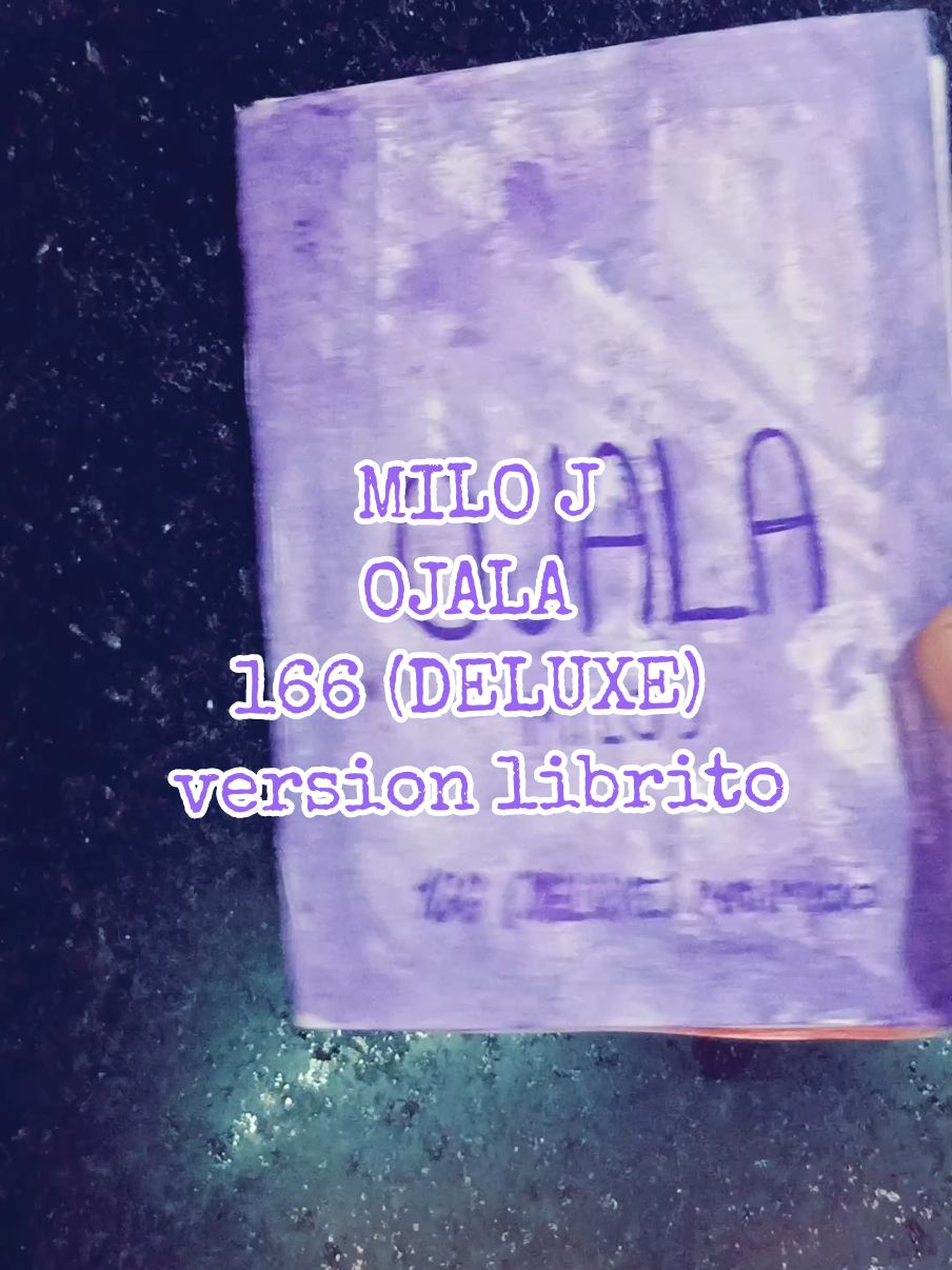 OJALA Milo j version librito Como salio el album 166 deluxe de Milo J me gusto mucho esta cancion entonces la queria hacer librito :)  #miloj #166 #166deluxe #ojala #fyp #foryou #foryoupage #lyricsbook #cantante #artista #musica #cancion #argentina #libros #arte 