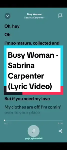 Busy Woman - Sabrina Carpenter (Lyric Video)💋 #sabrinacarpenter #busywoman #lyrics #fullsong #shortnsweet #shortnsweetdeluxe #lyricsvideo #ValentinesDay #valentinesday2025 #fyppppppppppppppppppppppp #fypシviral #viral #fyp2025 #fyp @Sabrina Carpenter 