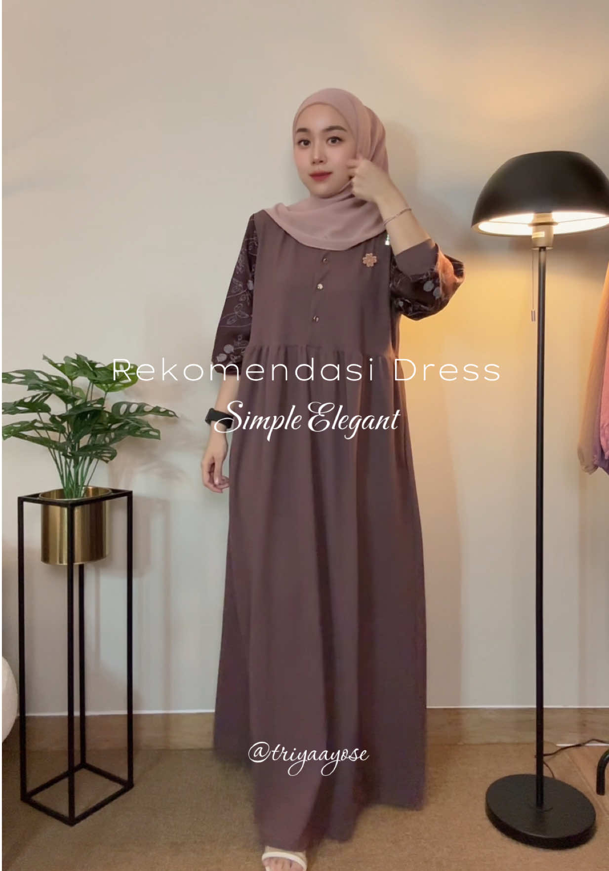 Dress dark choco🤎 #dress #gamis #gamismurah #OOTD #ootdhijab #outfitideas #outfitinspo 