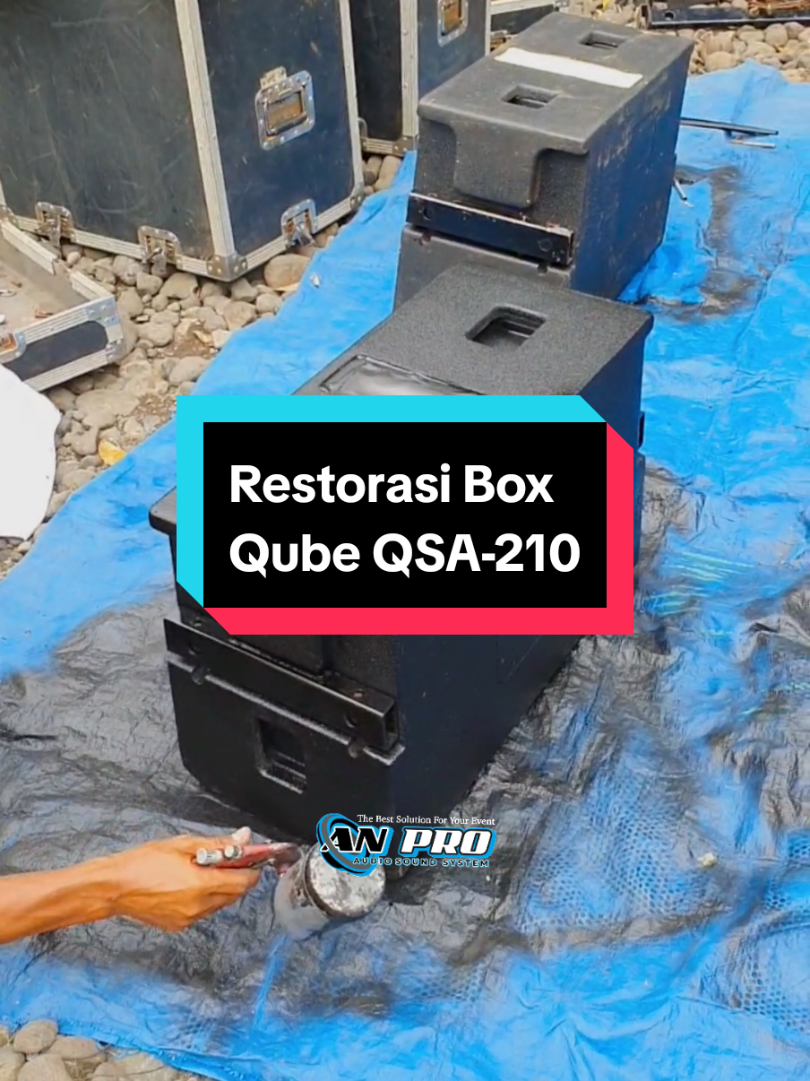 Restorasi Box Original Qube QSA-210.. #soundsystem #anproaudio #sound #fypシ゚ #fyp #linearray #qube #restoration 