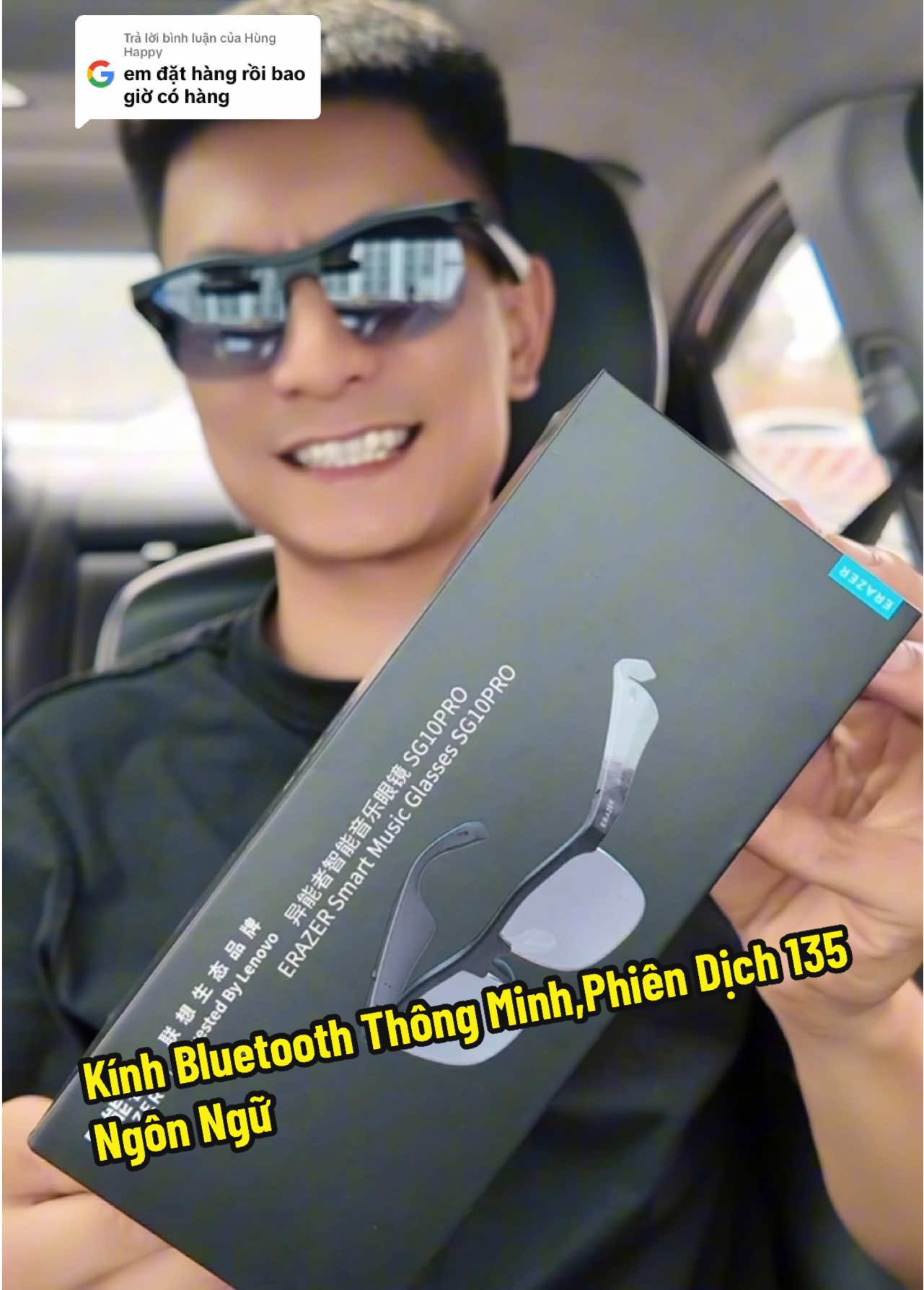 Trả lời @Hùng Happy Kính Bluetooth Thông Minh,Phiên Dịch AI 135 Ngôn Ngữ,Nghe Gọi Đàm Thoại Khi Lái Xe Rất OK #kinhthongminh #kinhphiendich #kinhbluetooth 